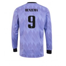 Real Madrid Karim Benzema #9 Bortedrakt 2022-23 Langermet